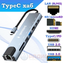 USB‑C хаб / док‑станция с HDMI и LAN, UHB-D3